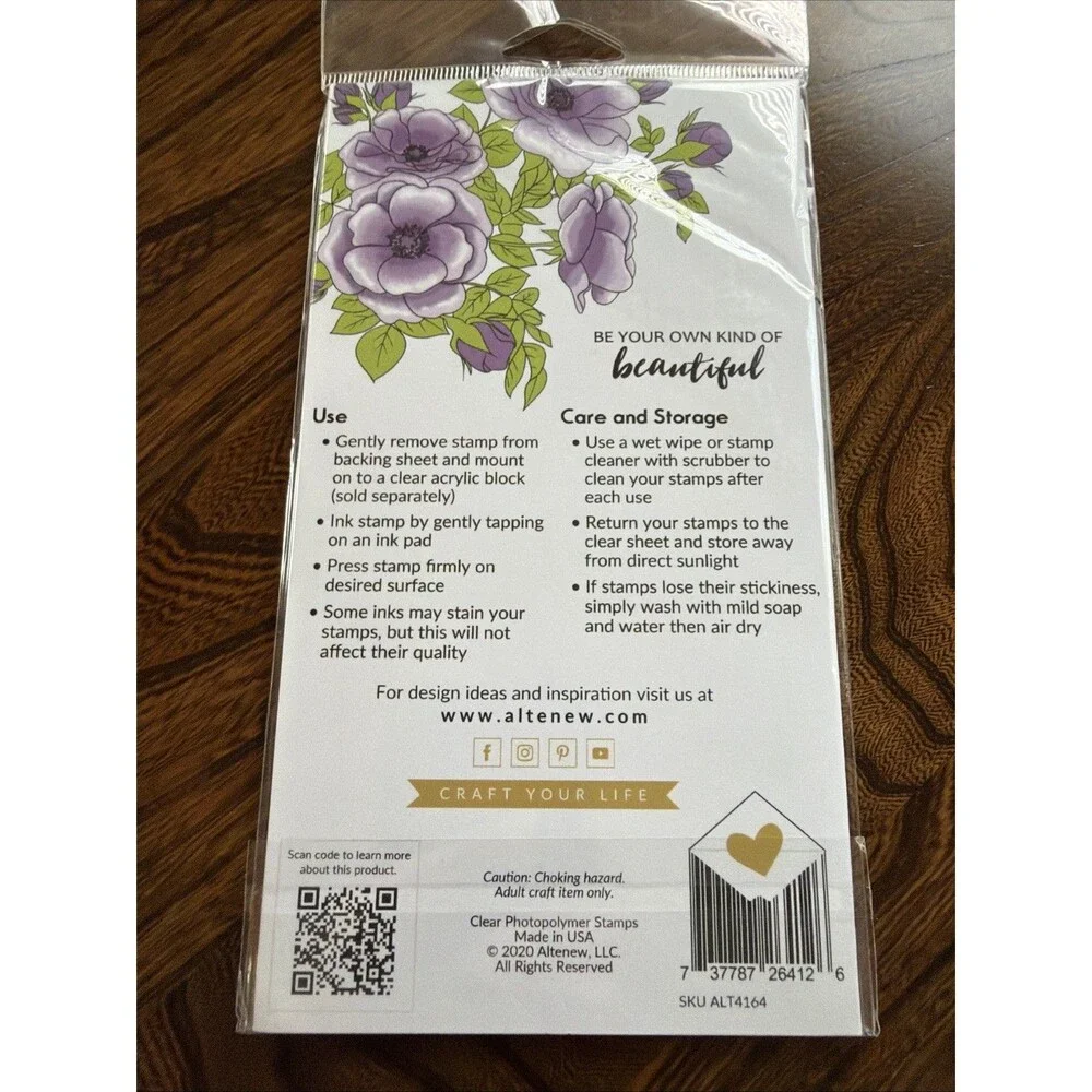Altenew Paint A Flower: anemone Floral Stamp Set sentiments 2020